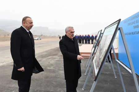 Prezident İlham Əliyev Ordubad Su Elektrik Stansiyasının təməlqoyma mərasimində iştirak edib