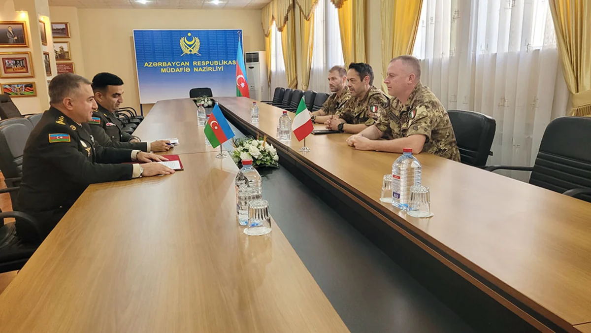 Azərbaycan və İtaliya hərbi ekspertləri əməkdaşlıq məsələlərini müzakirə ediblər