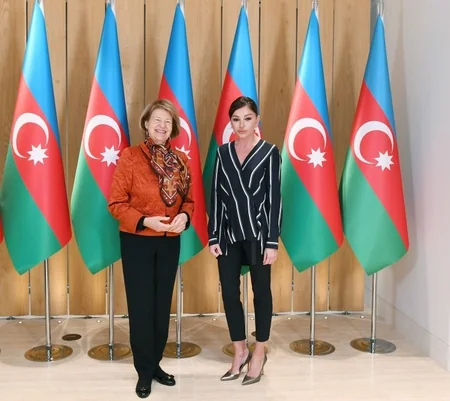 Birinci vitse-prezident Mehriban Əliyeva Böyük Britaniya Baş Nazirinin ticarət elçisi ilə görüşüb - YENİLƏNİB