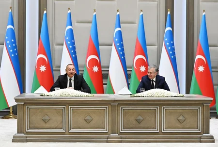 Presidents of Azerbaijan and Uzbekistan make press statements