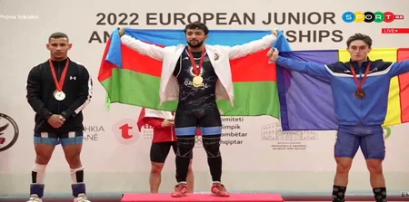 Чемпионат Европы: Азербайджанский тяжелоатлет завоевал три золотые медали
