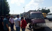 Biləsuvarda minik avtomobili ilə mikroavtobus toqquşub, 4 qadın xəsarət alıb - YENİLƏNİB