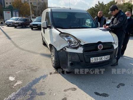 Sumqayıtda iki avtomobil toqquşdu
