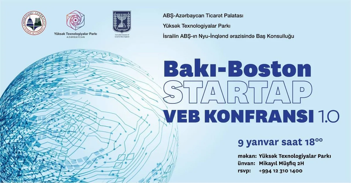 Azərbaycan startapları üçün Bakı-Boston Startap Veb Konfransı 1.0. təşkil ediləcək