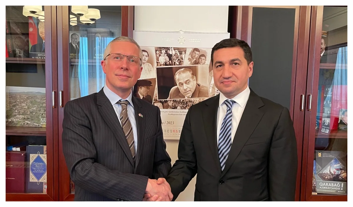 Hikmat Hajiyev discusses regional security issues with UK ambassador