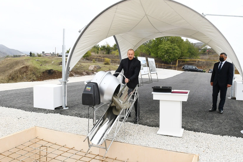 Prezident Hadrut qəsəbəsinə və Tuğ kəndinə səfər edib