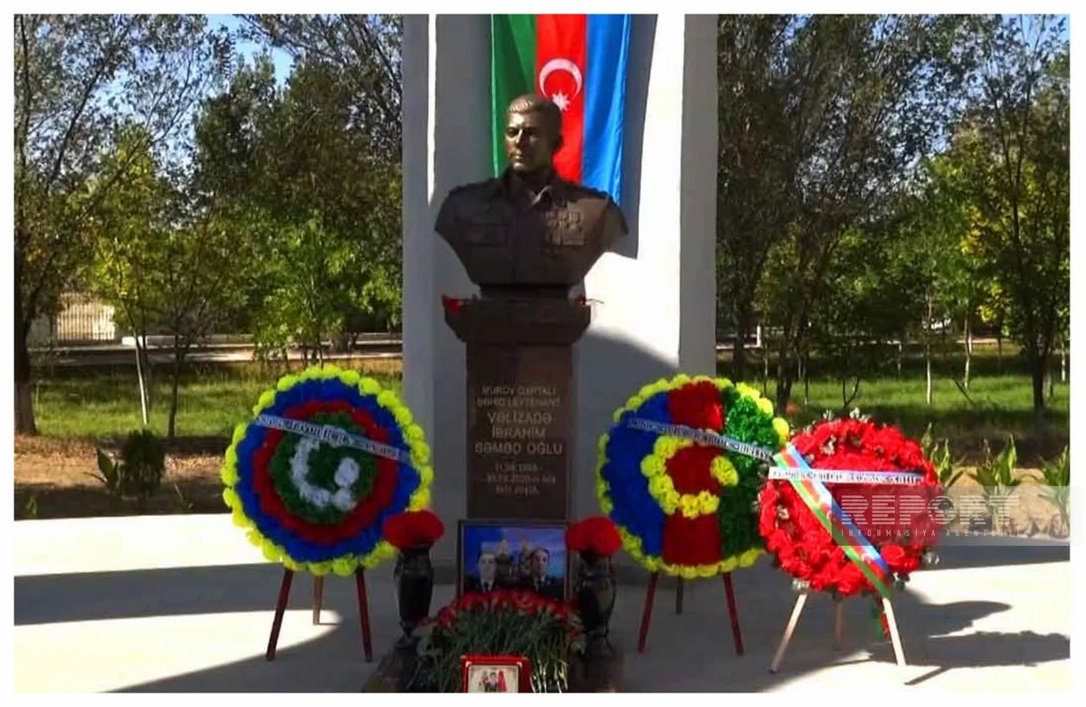 Şərurda Vətən müharibəsi şəhidinin büstü qoyulub