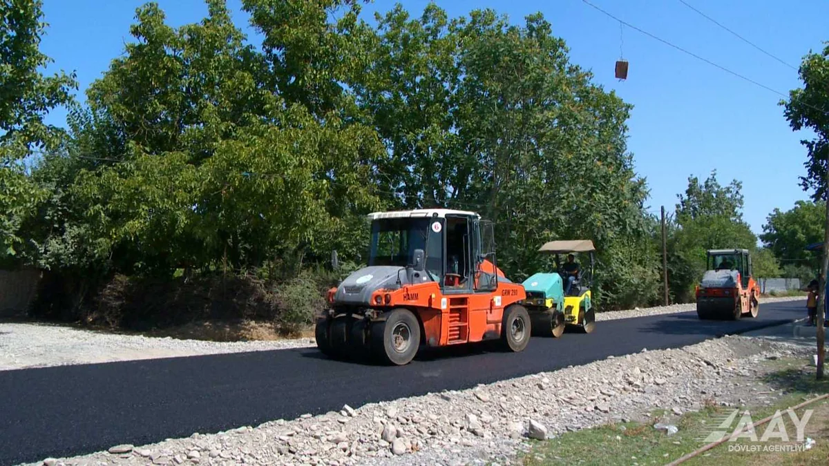 Qəbələ rayonunda Bunud-Həzrə avtomobil yolu yenidən qurulub