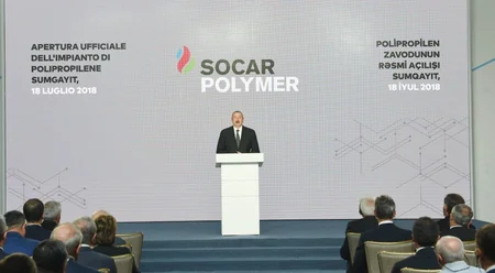 Azerbaijani and Italian presidents attend polypropylene plant built within 'SOCAR Polymer' project