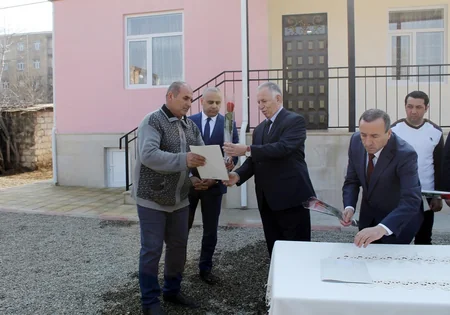 Şəmkirdə Qarabağ müharibəsi əlillərinə fərdi yaşayış evləri təqdim edilib