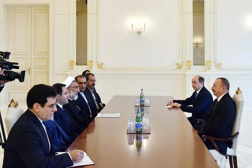 President Ilham Aliyev receives delegation led by Iranian Minister of Justice - UPDATED