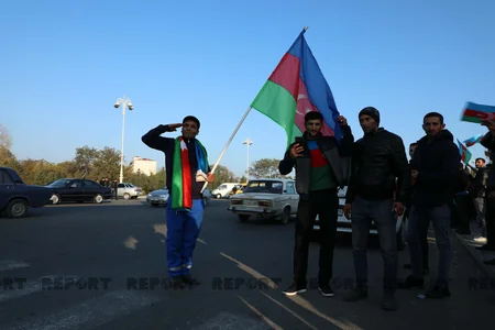 Жители Бардинского района отмечают победу Азербайджанской армии