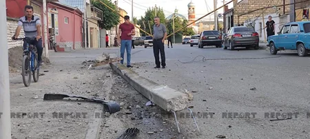 В Хачмазе из-за ДТП возникли перебои с электроснабжением - ВИДЕО