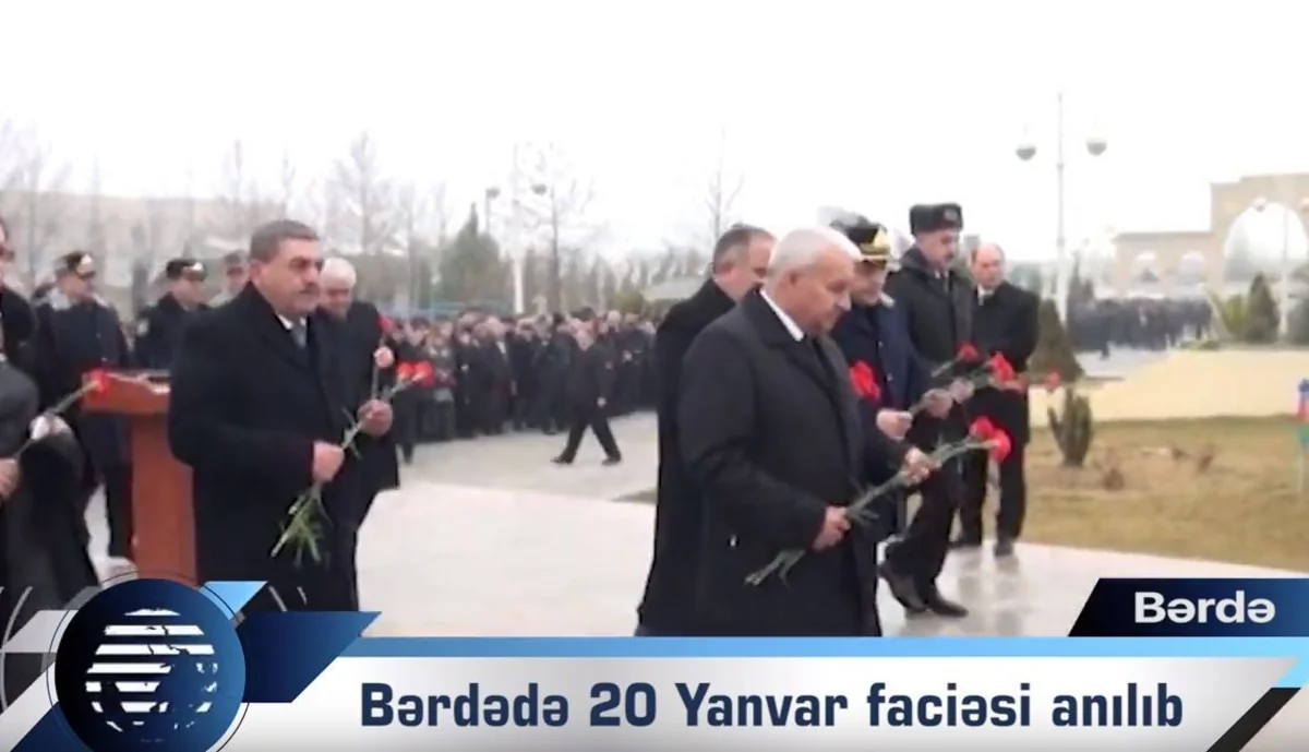 Bərdədə 20 Yanvar qurbanları yad edilib - VİDEO