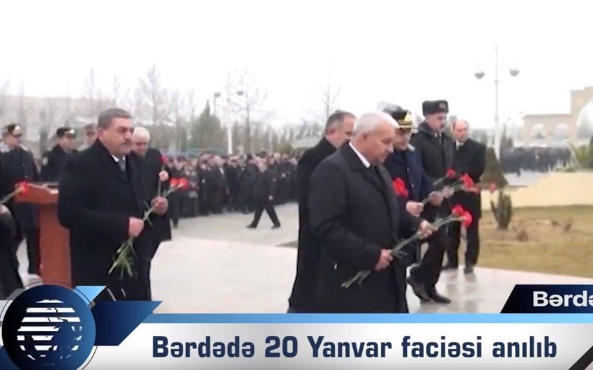 Bərdədə 20 Yanvar qurbanları yad edilib - VİDEO