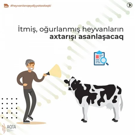 AQTA: Yeni sistem itmiş, oğurlanmış heyvanların axtarışını asanlaşdıracaq