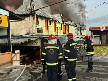 Tbilisinin Lilo Mall bazarındakı yanğın lokallaşdırılıb - YENİLƏNİB