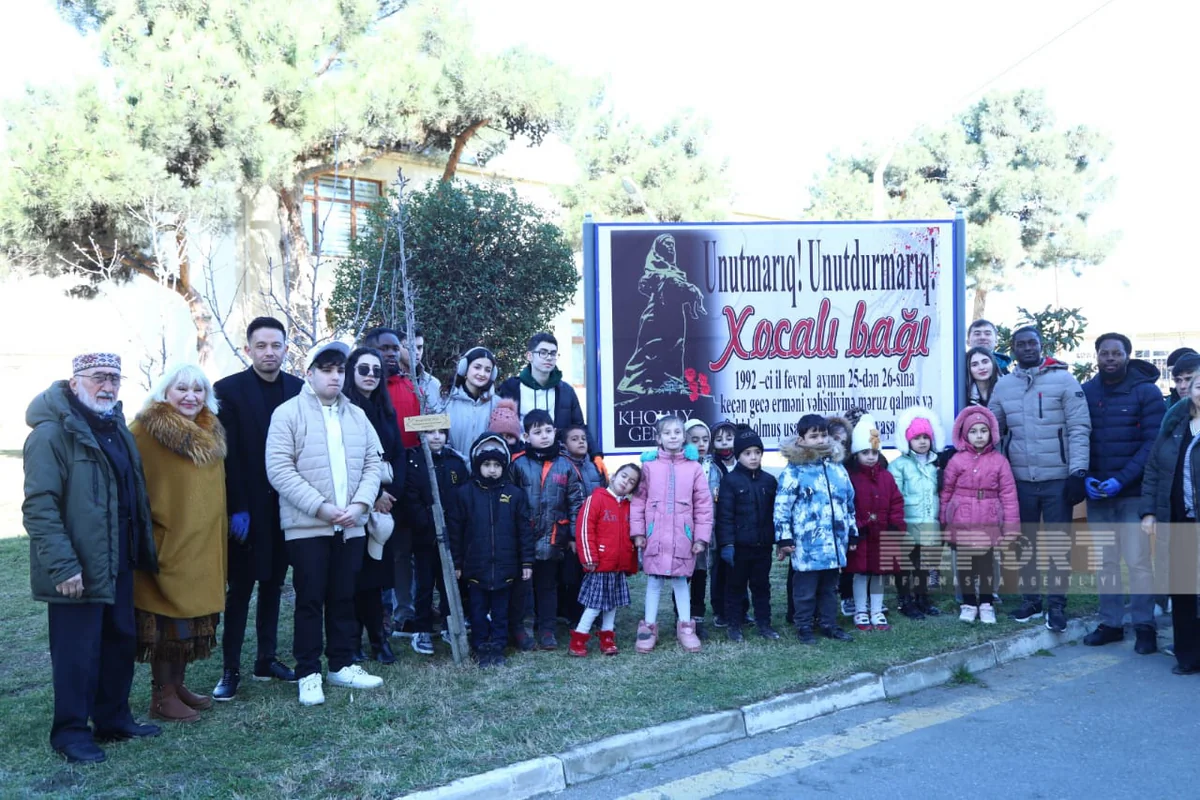 Xocalı soyqırımının qurbanı olan uşaqların xatirəsinə Bakıda 63 ağac əkilib