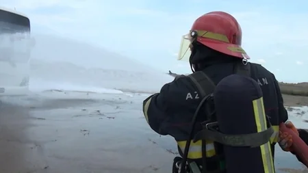 FHN Gəncə Beynəlxalq Hava Limanında taktiki təlim keçirib