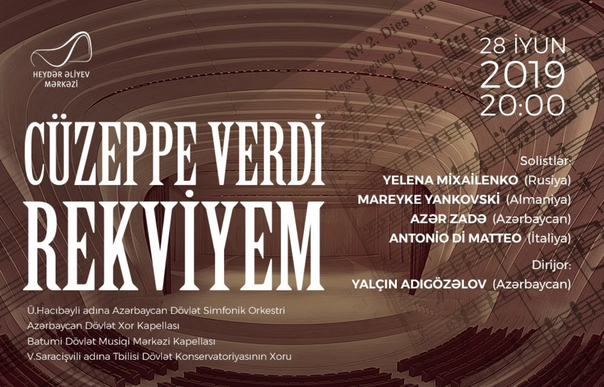 Heydər Əliyev Mərkəzində Cüzeppe Verdinin Rekviyem əsəri təqdim olunacaq