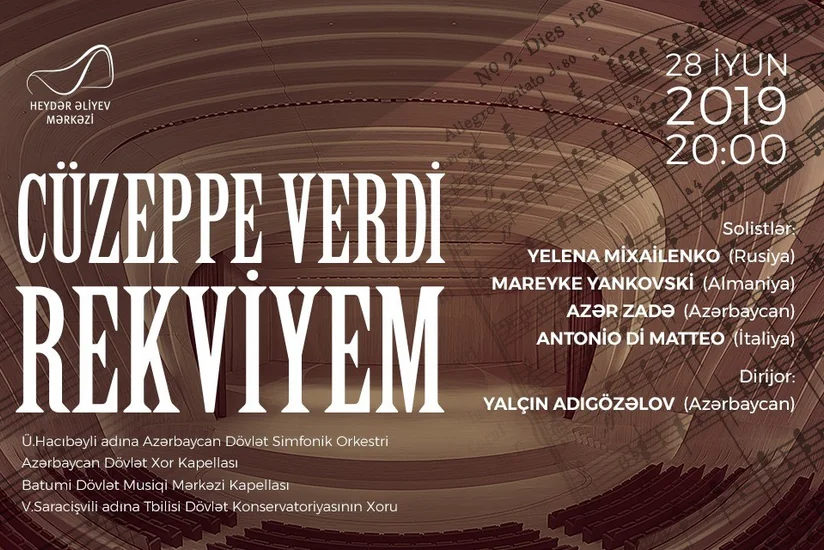 Heydər Əliyev Mərkəzində Cüzeppe Verdinin Rekviyem əsəri təqdim olunacaq