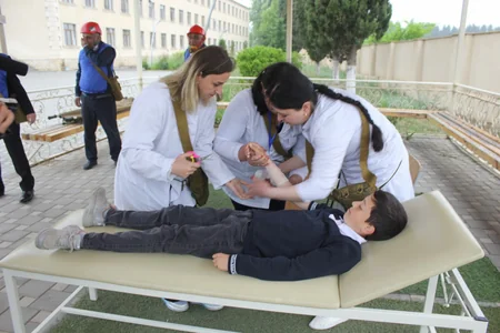 FHN-in Gəncə Regional Mərkəzi nümunəvi mülki müdafiə tədbiri keçirib