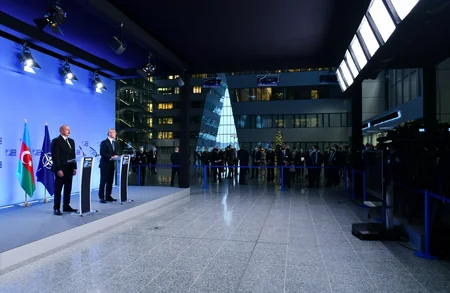President Ilham Aliyev, NATO Secretary General Jens Stoltenberg hold joint press conference in Brussels