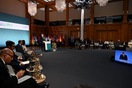 İlham Əliyev Berlində XV Petersberq İqlim Dialoqunun Yüksək Səviyyəli Seqmentində çıxış edib - YENİLƏNİB-5