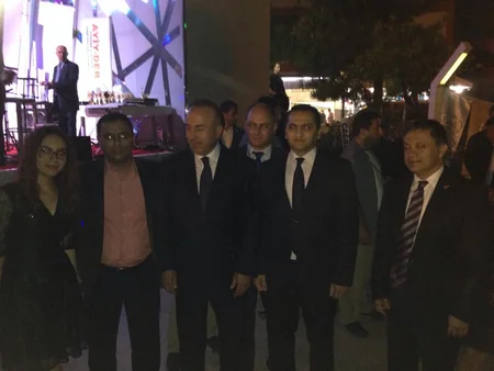 ​Türkiyənin XİN başçısı azərbaycanlı jurnalistlərlə görüşüb - FOTO