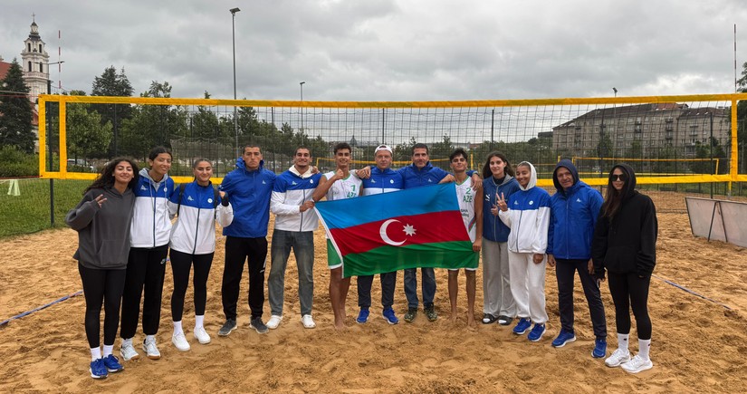 Azərbaycanın çimərlik voleybolu milliləri Ermənistan və Gürcüstan yığmalarına qalib gəlib