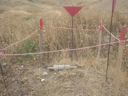 Tərtər və Füzuli rayonlarında partlamamış hərbi sursatlar aşkarlanıb - FOTO