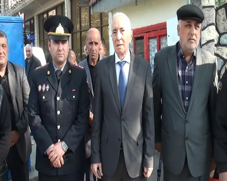 Göyçayda şəhidin xatirəsinə tikilmiş bulaq kompleksinin açılışı olub
