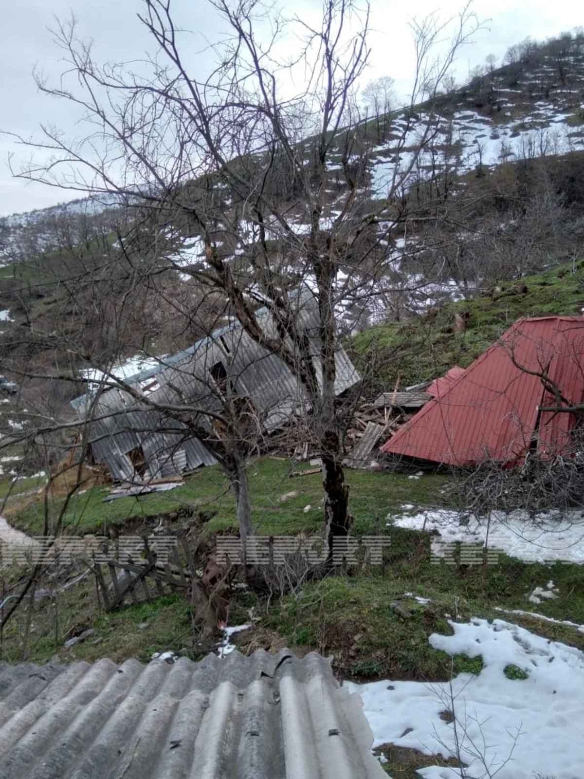 Dövlət orqanları Lerikdəki torpaq sürüşməsinin digər evlər üçün təhlükəsini araşdırır