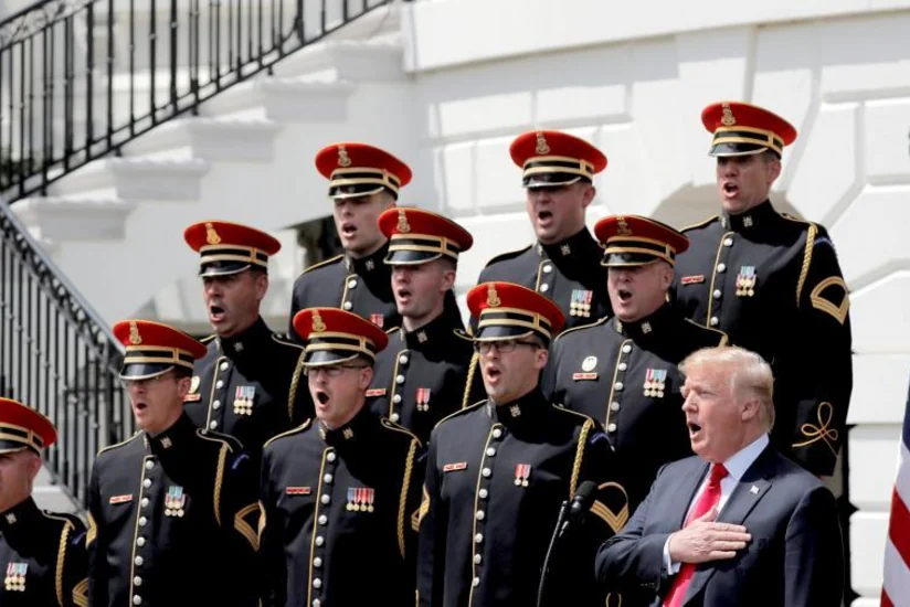 Trump forgets the words to God Bless America! - VIDEO