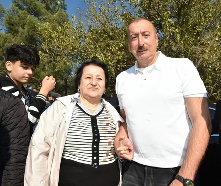 President Ilham Aliyev and first lady Mehriban Aliyeva attended tree-planting campaign in Khatai district, Baku