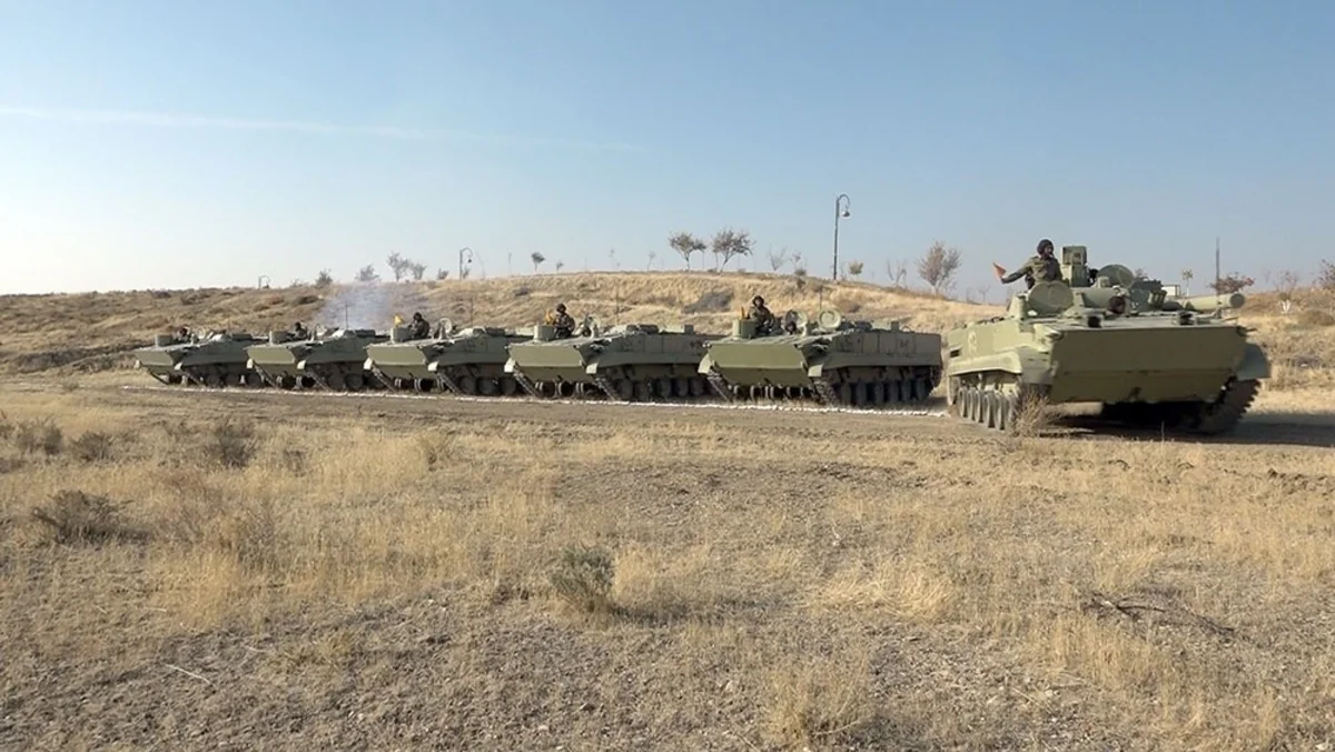 Əlahiddə Ümumqoşun Orduda “Ən yaxşı tank əleyhinə batareya” adı uğrunda yarış keçirilib - FOTO - VİDEO