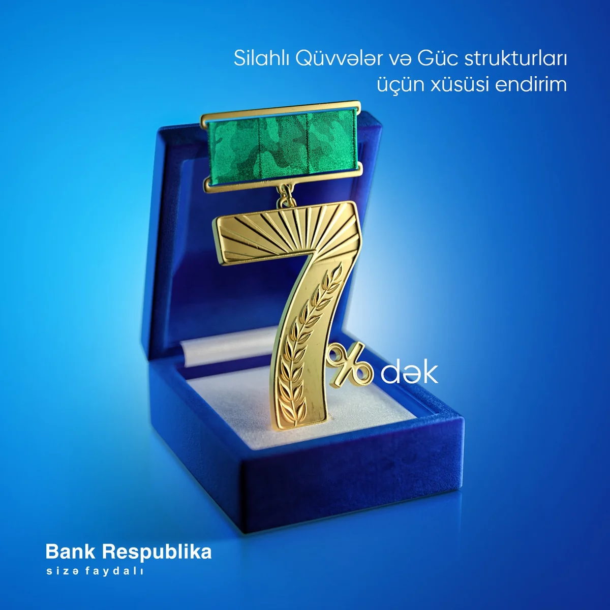 Bank Respublika güc strukturlarının əməkdaşlarına 7% endirimlə kredit təklif edir