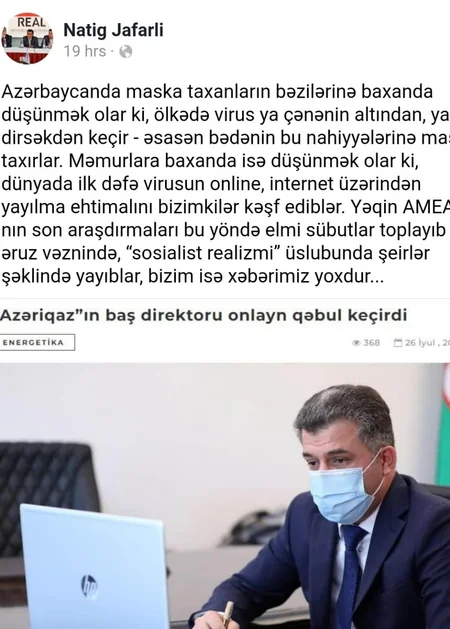 “Azəriqaz” maska məsələsinə münasibət bildirdi