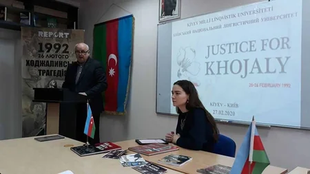 Kiyev Universitetində Xocalı faciəsinə həsr olunmuş tədbir keçirilib