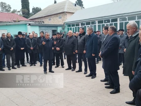 Göyçayda şəhidlərin xatirəsinə inşa edilən bulaq kompleksinin açılışı olub