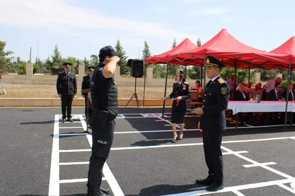 Biləsuvarda Polis bölməsinin yeni binasının açılışı olub