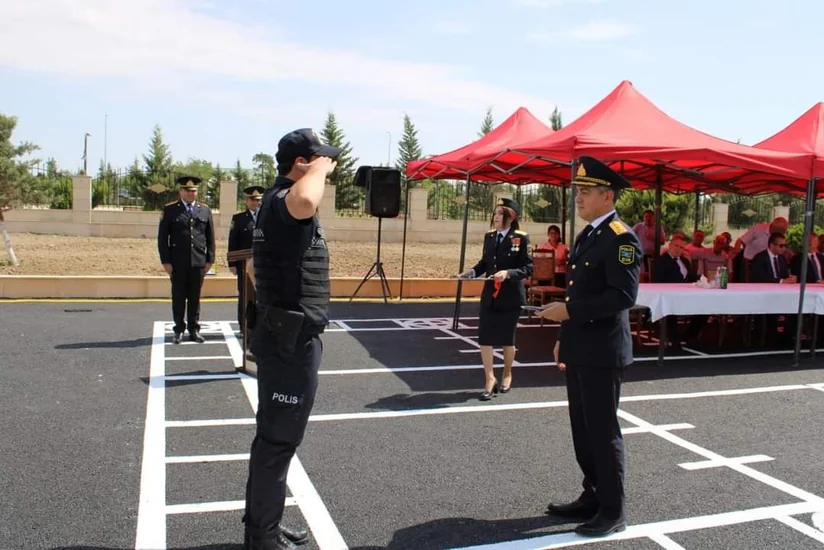 Biləsuvarda Polis bölməsinin yeni binasının açılışı olub