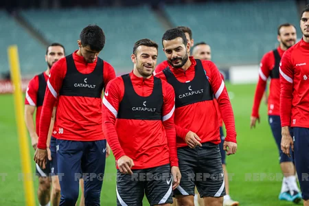 Azərbaycan millisi Portuqaliya ilə oyun öncəsi son məşqinə çıxıb