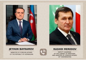 Azərbaycan və Türkmənistan XİN başçıları Xəzər dənizi üzrə əməkdaşlıq məsələlərini müzakirə ediblər