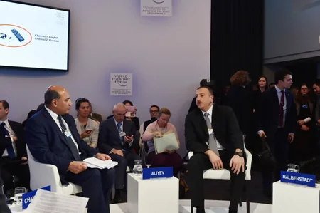 President Ilham Aliyev attended “Regions in transformation: Eurasia” session of the World Economic Forum in Davos