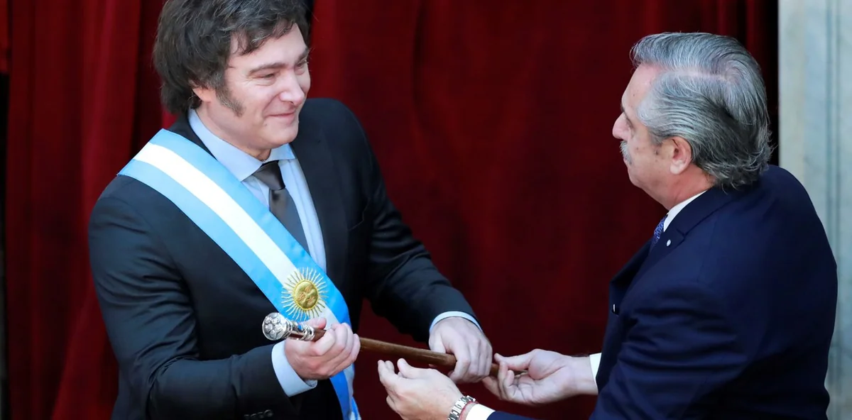 Argentina's dog-loving President Milei greets canine fan after inauguration