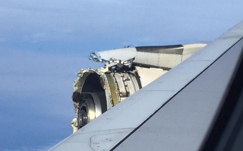 Air Francenin təyyarəsi mühərrikinin qırılması səbəbindən təcili eniş edib