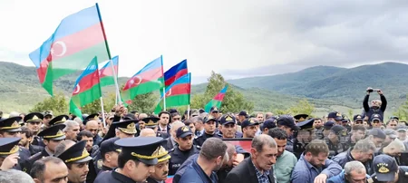 Füzulidə minaya düşərək şəhid olan polis əməkdaşı Seyfi Abdullayev dəfn edilib - YENİLƏNİB
