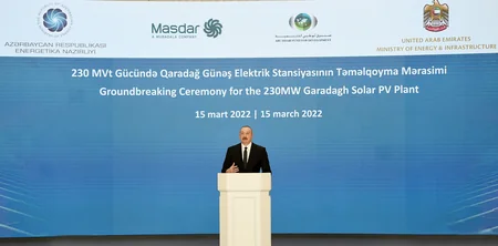 Ilham Aliyev inaugurates Garadagh Solar Power Plant