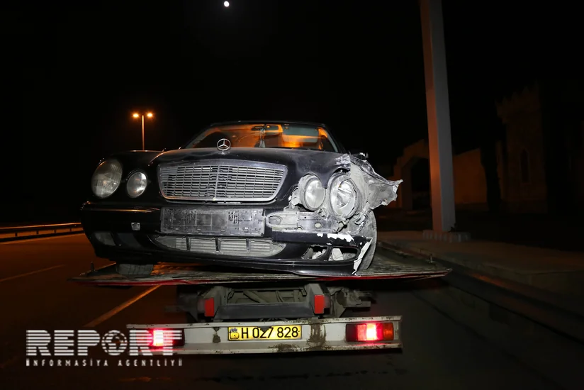 Bakıda Mercedes və KİA toqquşub - YENİLƏNİB - FOTO - VİDEO